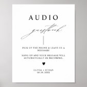 Kalligrafie Audio Gastenboek Trouwbord Poster (Voorkant)