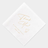 Kalligrafie Bedankt Hart V2 ID771 Folie Servetten (Rechts)