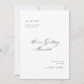 Kalligrafie Bewaar de datum Bruiloft Aankondiging (Voorkant)