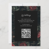 Kalligrafie bloemengotiek bruiloft uitnodiging (Achterkant)