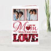 Kalligrafie bloementrendy moderne foto Moederdag Kaart (Voorkant)