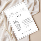 Kalligrafie Bloody Mary Bar Trouwbord Poster