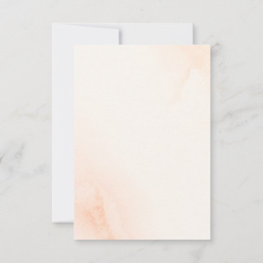 Kalligrafie Blush Roze Waterverf Bruiloft QR RSVP Kaartje (Achterkant)