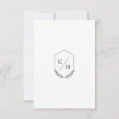 Kalligrafie Boho Boog Foto Trouw Monogram Save The Date (Achterkant)