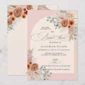 Kalligrafie Boho Terracotta Pampas Vrijgezellenfee Kaart (Voorkant / Achterkant)