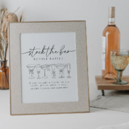 Kalligrafie boog Drinken stock de bar raffle teken Poster