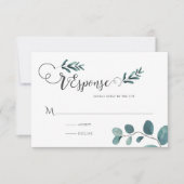 Kalligrafie bos groen RSVP kaartje (Voorkant)
