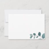 Kalligrafie bos groen RSVP kaartje (Achterkant)