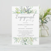 Kalligrafie Botanisch Verlovingsfeest Kaart (Staand voorkant)
