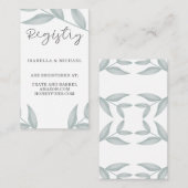 Kalligrafie Botanische Bruiloft Gift Registry Informatiekaartje (Voorkant / Achterkant)