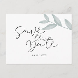 Kalligrafie Botanische bruiloft Opslaan Datum Aankondigingskaart