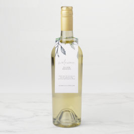 Kalligrafie Botanische bruiloft Welkom Flessenhanger