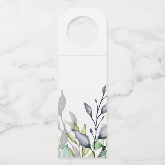 Kalligrafie Botanische bruiloft Welkom Flessenhanger (Achterkant)