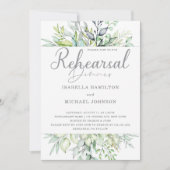 Kalligrafie Botanische repetitie Diner Kaart (Voorkant)