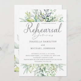 Kalligrafie Botanische repetitie Diner Kaart