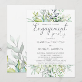 Kalligrafie Botanische Verlobingsparty Kaart
