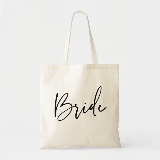 Kalligrafie bruid chic huwelijks gunstgeschenk tote bag (Voorkant)
