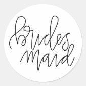 Kalligrafie bruiden meid Stickers (Voorkant)