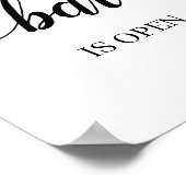 Kalligrafie Bruiloft Bar Bord Poster (Hoek)