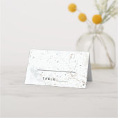 Kalligrafie bruiloft escort Kaart | Zwart Plaatskaartje (Voorkant)