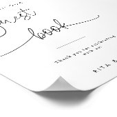 Kalligrafie bruiloft Gelieve te ondertekenen ons g Poster (Hoek)