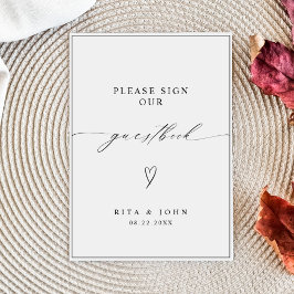 Kalligrafie bruiloft Gelieve te ondertekenen ons g Poster