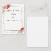 Kalligrafie Bruiloft Goed Wensen & Advies Kaart (Voorkant / Achterkant)