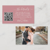 Kalligrafie bruiloft - QR Photo Dusty Roos Informatiekaartje (Voorkant / Achterkant)