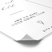 Kalligrafie bruiloft te hebben en te houden Drink  Poster (Hoek)