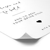 Kalligrafie bruiloft te hebben en te houden Drink  Poster (Hoek)