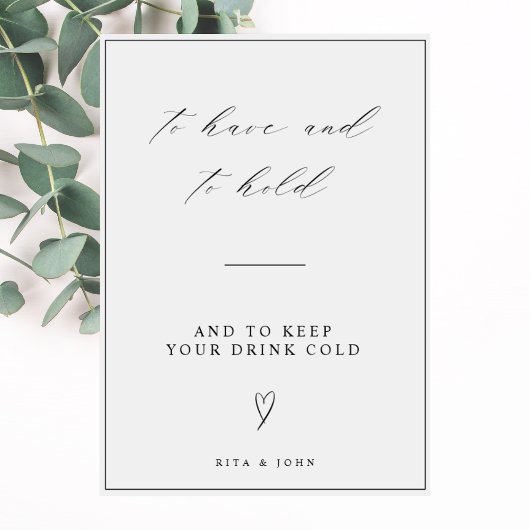 Kalligrafie bruiloft te hebben en te houden Drink  Poster