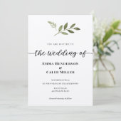 Kalligrafie Bruiloft uitnodiging (Staand voorkant)