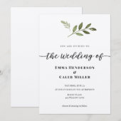 Kalligrafie Bruiloft uitnodiging (Voorkant / Achterkant)