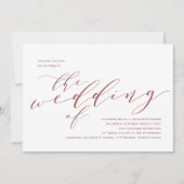 Kalligrafie bruiloft uitnodiging | Bourgogne Marsa (Voorkant)