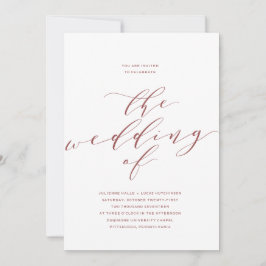 Kalligrafie bruiloft uitnodiging | Bourgogne Marsa