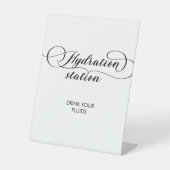 Kalligrafie Bruiloft Verpleegster Hydration Statio Reclamebord Met Voetstuk (Voorkant)