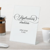 Kalligrafie Bruiloft Verpleegster Hydration Statio Reclamebord Met Voetstuk (Insitu)