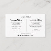 kalligrafie bruiloft website invoegen informatiekaartje (Voorkant)