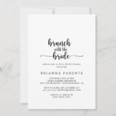 Kalligrafie Brunch met de bruidsdouche Kaart (Voorkant)