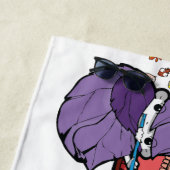 Kalligrafie Cartoon Character Goblins White Patter Strandlaken (In situ)