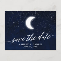 Kalligrafie Celestial Moon Stars Save The Date