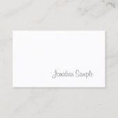 Kalligrafie Chic Design Minimalist Plain Trendy Visitekaartje (Voorkant)