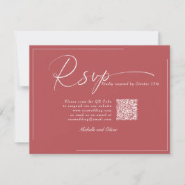 Kalligrafie Classic Modern Wedding QR Code RSVP