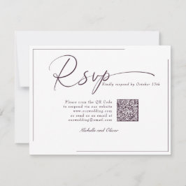 Kalligrafie Classic Modern Wedding QR Code RSVP