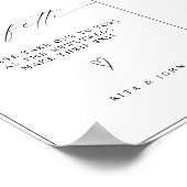 Kalligrafie Confetti Stuur Off Wedding Sign Poster (Hoek)