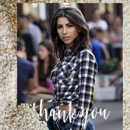 Kalligrafie Dank Je Wel Aangepaste Foto Afstuderen Briefkaart