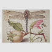 Kalligrafie (Dragonfly, anjers en peren) weefsel Tissuepapier (Voorkant)