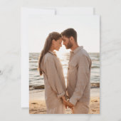 Kalligrafie Dusty Blue Framed Classic foto Save The Date (Achterkant)