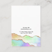 Kalligrafie Eenhoorn Agaat Rainbow Pastel Visitekaartje (Achterkant)