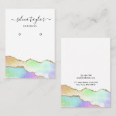 Kalligrafie Eenhoorn Agaat Rainbow Pastel Visitekaartje (Voorkant / Achterkant)